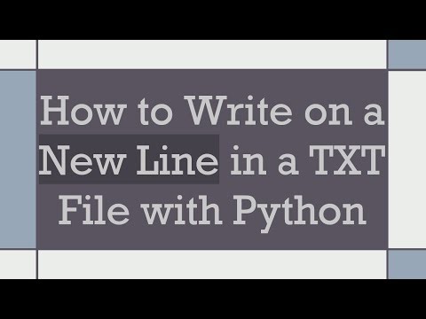 How to Write on a New Line in a TXT File with Python