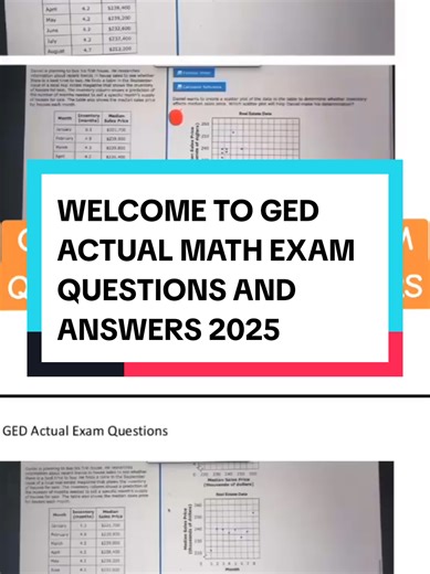 GED Actual Math Exam Questions and Answers 2025
