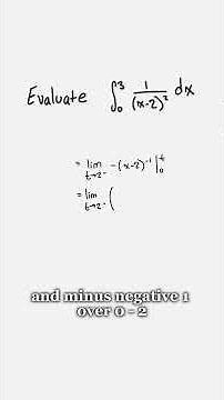 How to solve improper integrals Calculus Tutorial