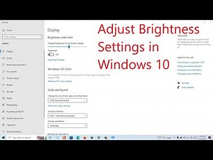 Change screen brightness in Windows