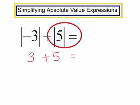 Simplify Absolute Value Expressions