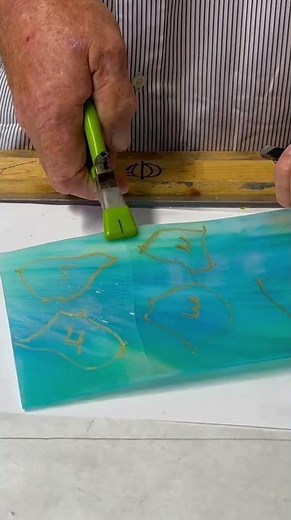 CUTTING Iridized Stained GLASS