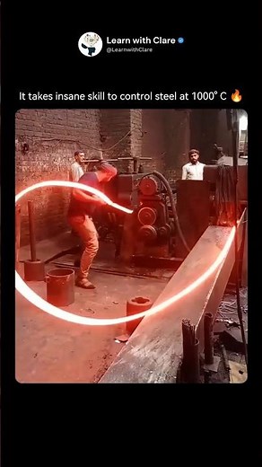 This Man Controls 1000°C Molten Steel Like It’s Nothing | Pure Skill & Precision 🔥