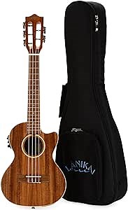 Lanikai, 5-String Ukulele, Black,Chrome,Clear (ACST-5CET)