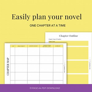 Chapter Outline Template, Writing Worksheet, Novel Outline, Scene Builder, Fiction Writing Template, Novel Planner, Writing Workbook, - Etsy