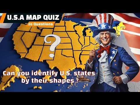 US Map Quiz | Can you identify U.S. states by their shapes? 🧩🗺️🌎🤔💭 🧠🎓