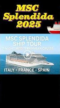 MSC Splendida Ship Full Tour | 7-Night Mediterranean cruise 🚢 #viralshort #mscsplendida