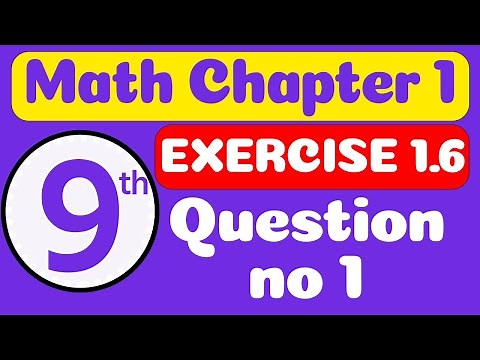 Class 9th Math Chapter 1 - Exercise 1.6 Q 1| 9th Class Math Chapter 1 | Exercise 1.6