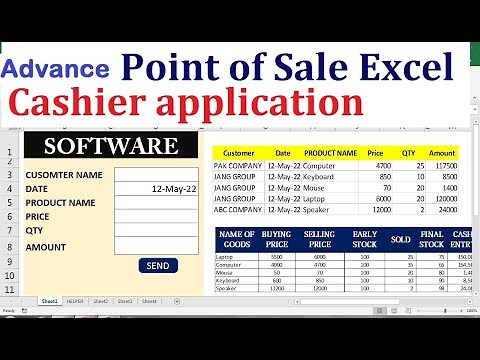 how to make excel point of sale cashier application in microsoft excel