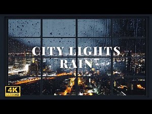 Rainy Chicago Night Window 🌧️ City Ambience for Sleep, Study & Focus | Fake Window 4K