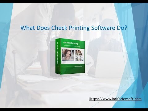 What Does Check Printing Software Do