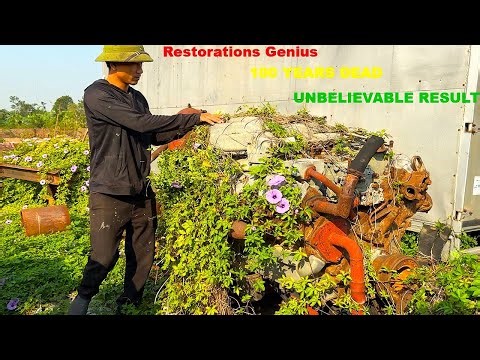 Genius Restoring a Hundred-Year-Abandoned V8 Engine – From Scrap Metal to Super Product