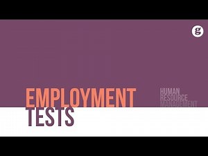 Employment Tests