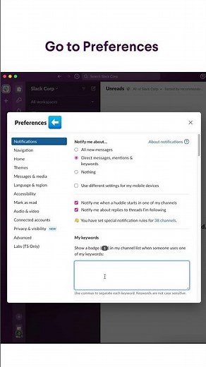 How to set keyword notifications in Slack #SlackTips