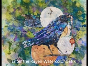 Part 2 Batik Painting on Material? No Silly, A WATERCOLOR Batik Painting on Rice Paper! CORRECTION