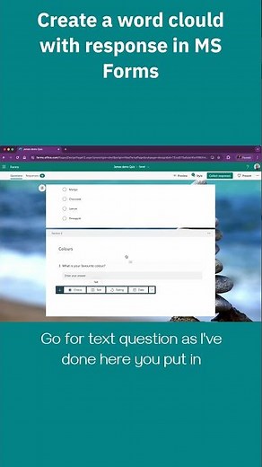 Create a word cloud with response from a MS Forms