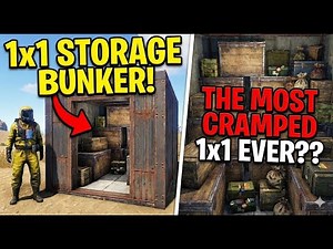 The Most CRAMPED 1x1 Bunker Ever (Rust Solo Base)
