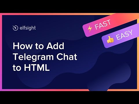 How to Add Telegram Chat Widget to HTML