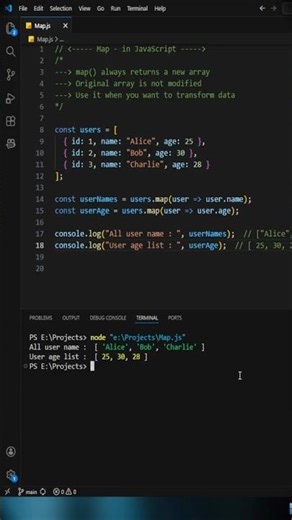 Map in JavaScript explained #javascript #coding #map #programming #tutorial #viral