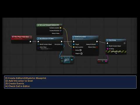 UE4 Editor Blueprints - placing player start