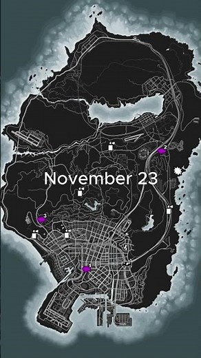 Street dealers & Gun Van Locations Daily & Ship Wreck & LS Tags November 23 GTA 5 Online 11/23/2025