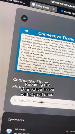 Listening to connective tissue frequencies all night long #healing #energyhealing #frequency #frequencyhealing | Bianca Ruehlig