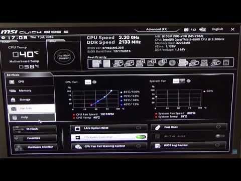 Overclock RAM Settings - MSI Click BIOS 5