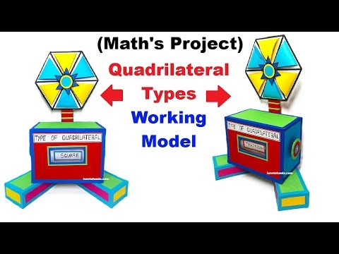 quadrilateral types working model for maths exhibition - diy - maths project | howtofunda