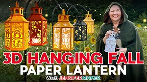 Are you ready to learn how to make awesome paper lanterns?🎃 They are a super fun paper craft project to make. You have to make one for yourself! You can hang them from a hook or set them on a mantel or shelf. They look beautiful during the day, but wait until the sun goes down and you turn on the LED light for a spectacular scene. These lanterns are so gorgeous, just in time for fall! 🍁 Get the tutorial and designs in my FREE Library on my blog! ❤️ 👉Design #642 | JenniferMaker.com