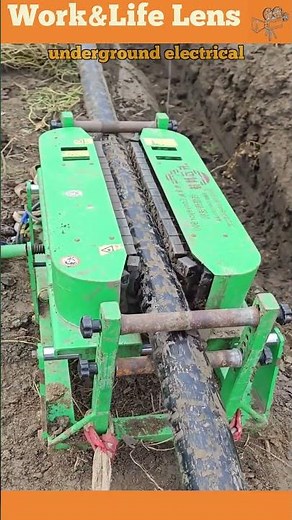 A cable pulling machine and pulleys efficiently install underground cables, reducing strain and risk