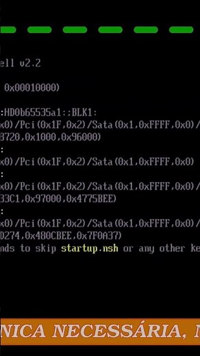 Como INICIAR OS SISTEMAS pelo SHELL UEFI do Firmware BIOS ATUALIZADO #shorts