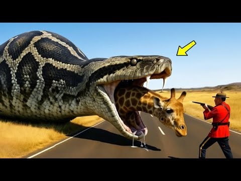 Heroic Rescue Brave Rescue Team Saved The Giraffe Heroic Rescued 30 Foot Giant Python