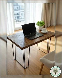 Reclaimed Wood Home Office Desk | Hairpin Legs | UK Made