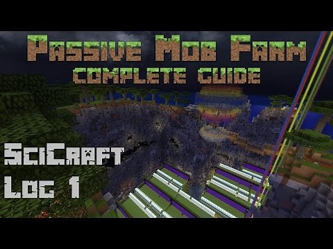 Minecraft Passive Mob Farm - SciCraft Log 1