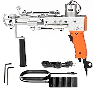 Cut Loop Pile Rug Tufting Gun 2 in 1 Electric Carpet Weaving Flocking Machine Handheld Knitting Rug Gun Machine Starter Kit