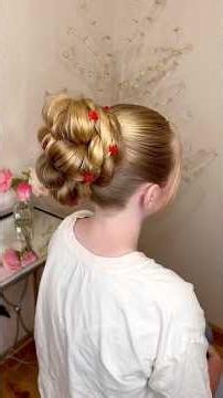 Flowers or pearls? 🌸✨ Easy updo tutorial for long, thick hair! #hairtutorial #updo #hairstyle #hair