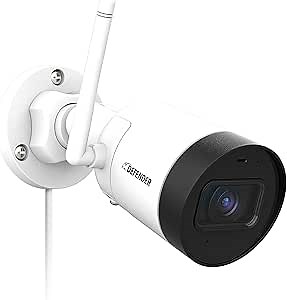 Defender Guard 2K HD Professional WiFi. Plug-in Power IP Camera- Weather Resistant Surveillance Bullet Camera Motion Alert Night Vision Save & Share Footage Built-in Mic Audio Recording