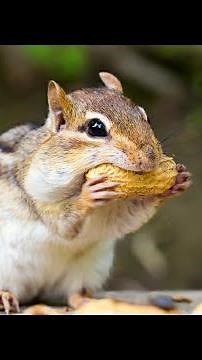 Chipmunks Stuffs their Cheeks with Acorns to Save Food