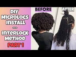 DIY MICROLOCS INSTALL | Interlock Method | Starter Locs | Part 1