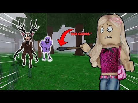 CAN I SURVIVE 99 NIGHTS IN THE FOREST WITHOUT GUNS?! *GONE WRONG*...(Roblox)