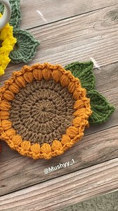 2.9K views · 46 reactions | My Crochet Sunflower Bloom coaster pattern is a perfect home decor accessory to bring some sunshine on your table! This easy beginner friendly step-by-step crochet tutorial is available on my Etsy shop (Mushyy Store)- https://mushyystore.etsy.com. #crochet #crochetinspiration #crochetersofinstagram #crocheteveryday #crochetlife #thankfulgratefulblessed | Mushyy_1 | Facebook