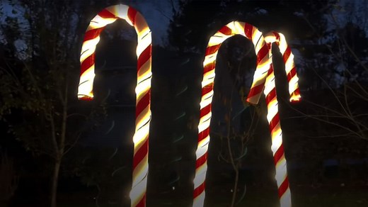 How To Make DIY Giant Candy Cane Lawn Decoration