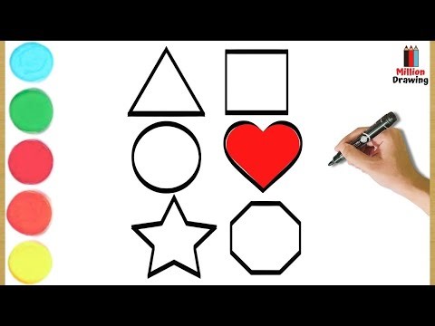 How To Draw Easy Shape Drawing and Toddlers_ Child Art| Shapes Song Kindergarten Learning Videos#420