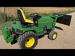 homemade bucket loader for the 425 445 455 John Deere tutorial