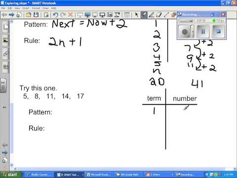 Patterns and sequences 8th Grade Math