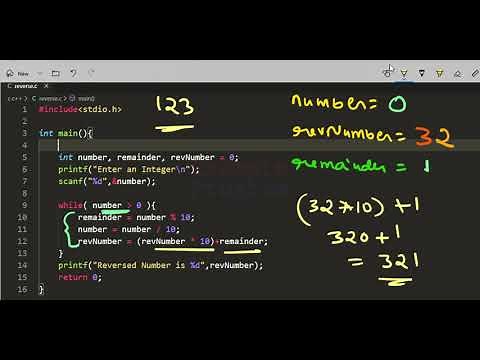 C Program to Reverse a Number entered by the user