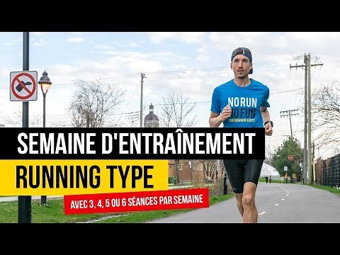 La semaine d'entraînement running type pour courir 3, 4, 5 ou 6 fois par semaine