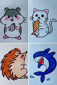 20K views · 350 reactions | Learn to Draw Animals in Super-Simple Way | Simple Drawings | Facebook