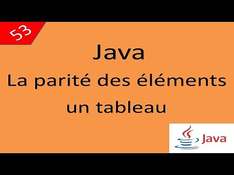 Java Cours درس جافا 53 Tableau Pair et Impair