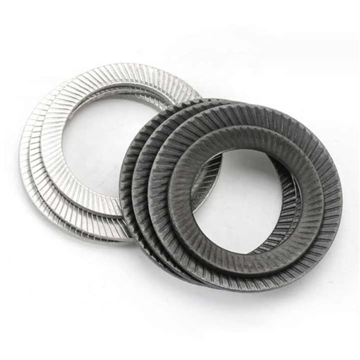 DIN 9250 Knurling Disc Springs Black Oxide Conical Spring Contact Washer Double Knurling Stainless Steel Self Lock Washer